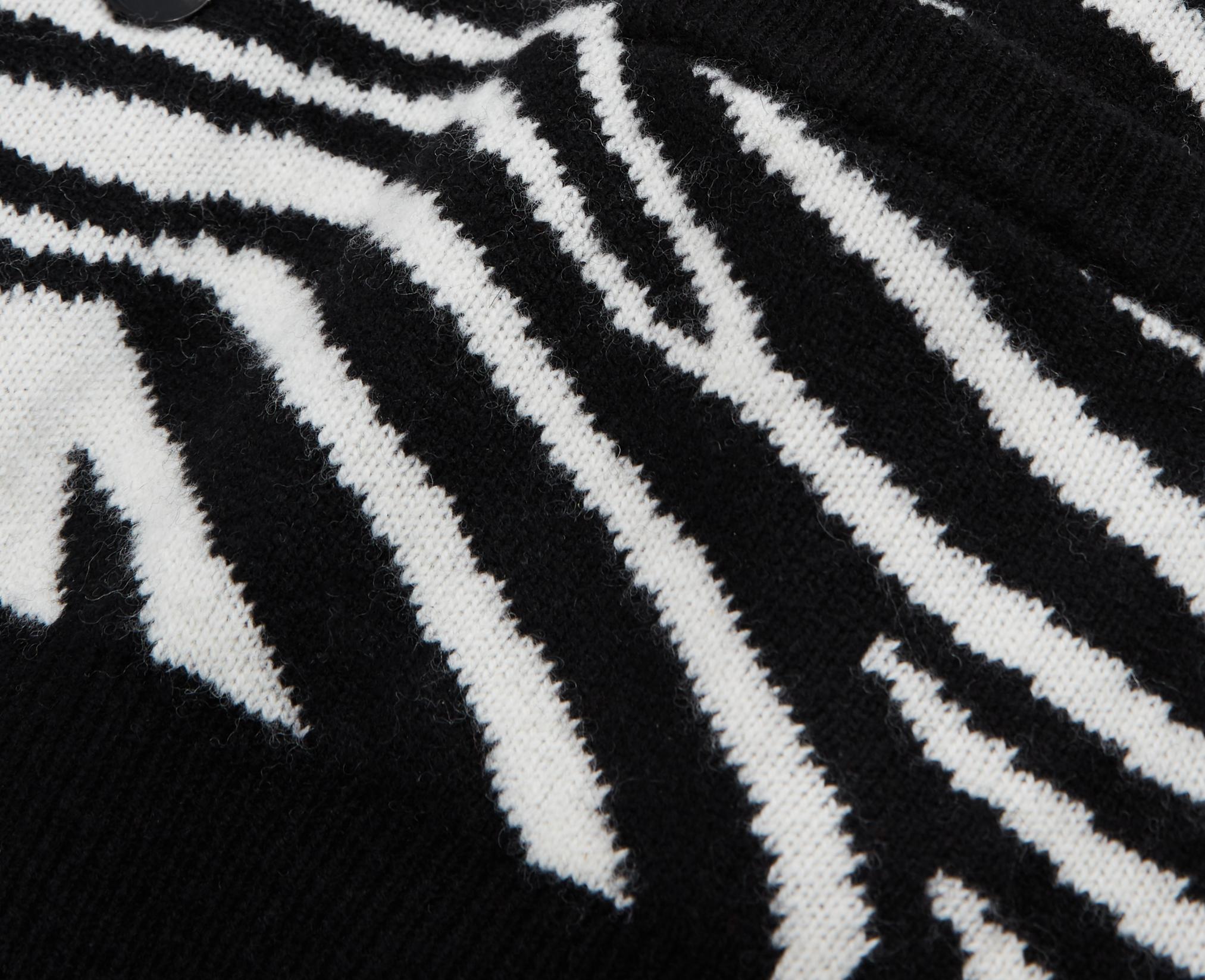 The Kooples - Gilet En Laine - Noir Et Blanc - Homme