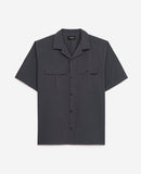 The Kooples - Camisa Algodón Gris Antracita Con Bolsillos - Hombre