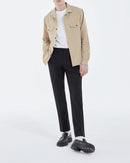 The Kooples - Camisa cuello hawaiano rayas beige - Hombre