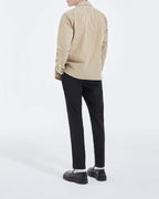 The Kooples - Chemise Col Hawaï Beige À Rayures - Homme