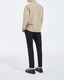 The Kooples - Camisa cuello hawaiano rayas beige - Hombre