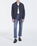 The Kooples - Chemise Col Hawaïen Bleu Marine Rayée - Homme