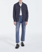 The Kooples - Chemise Col Hawaïen Bleu Marine Rayée - Homme