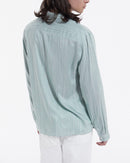 The Kooples - Green And White Fluid Cuban Collar Shirt - Men