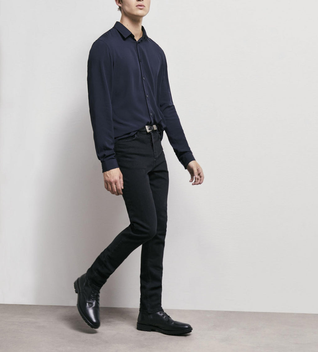 The Kooples - Slim Plain Shirt with Hidden Placket - Men