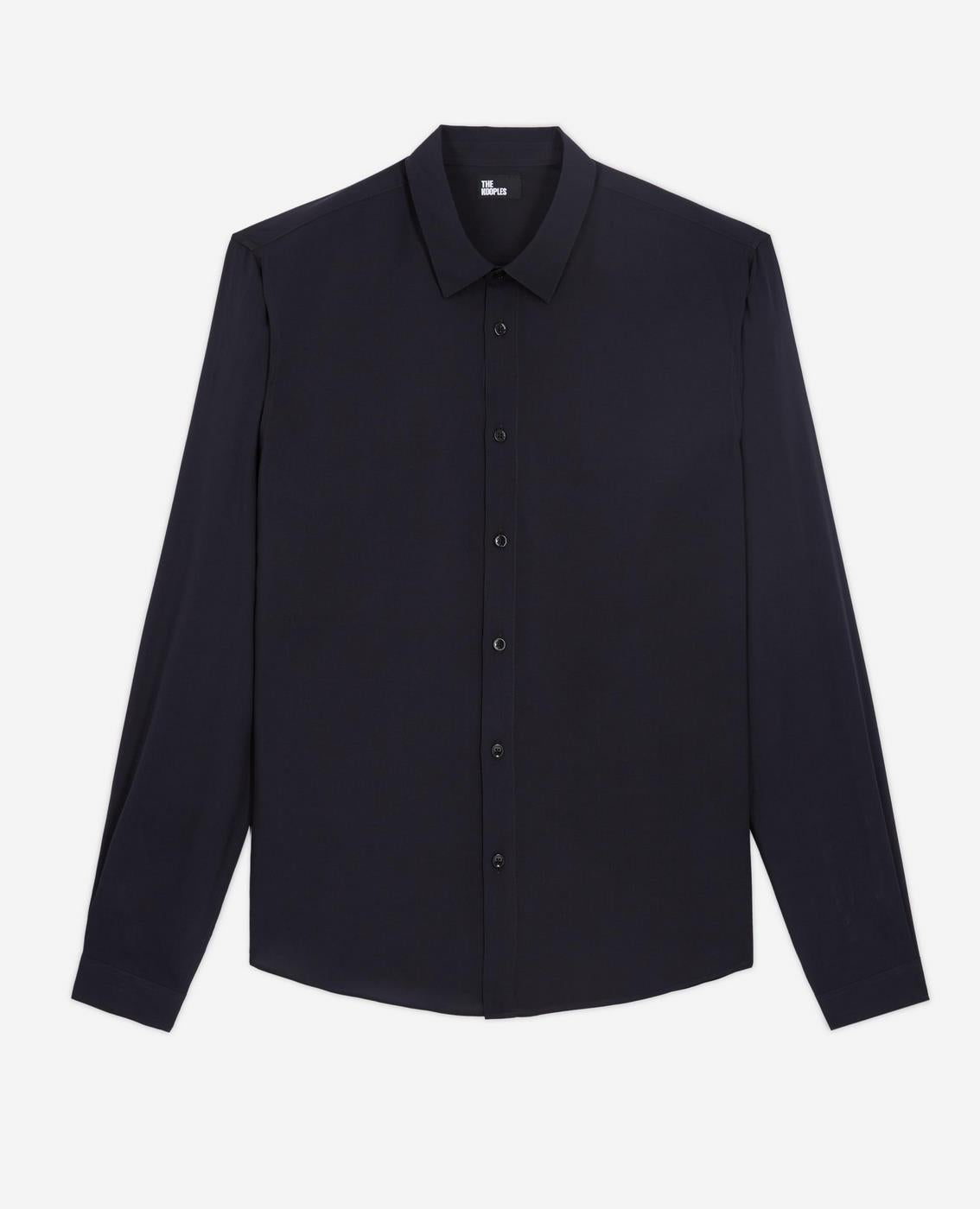 The Kooples - Slim Plain Shirt with Hidden Placket - Men