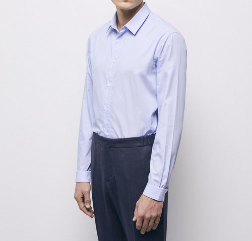 Chemise Slim - Ciel Et Blanc - Homme