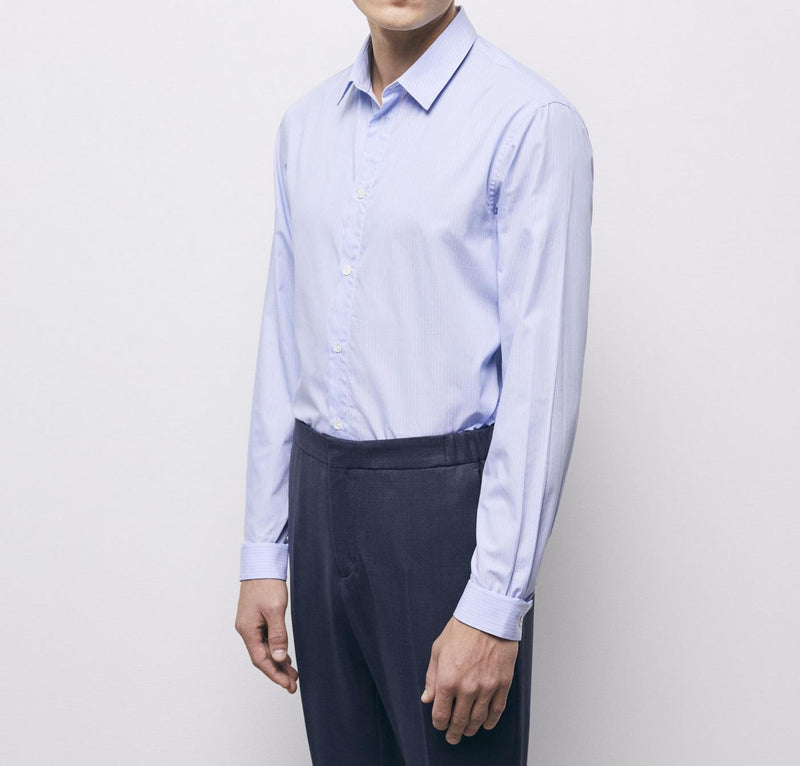 Chemise Slim - Ciel Et Blanc - Homme