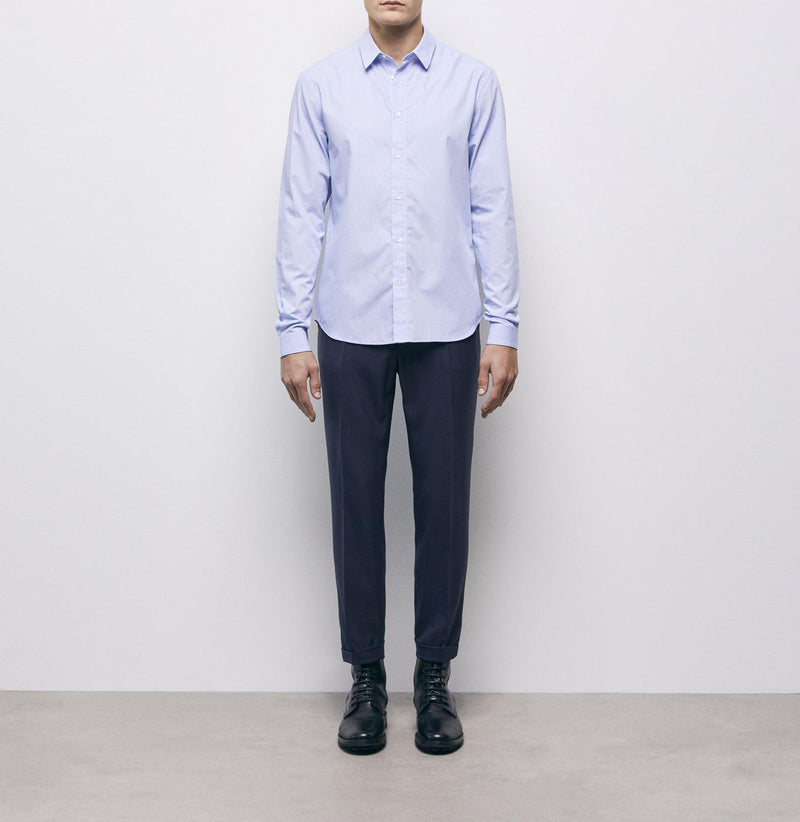 Chemise Slim - Ciel Et Blanc - Homme