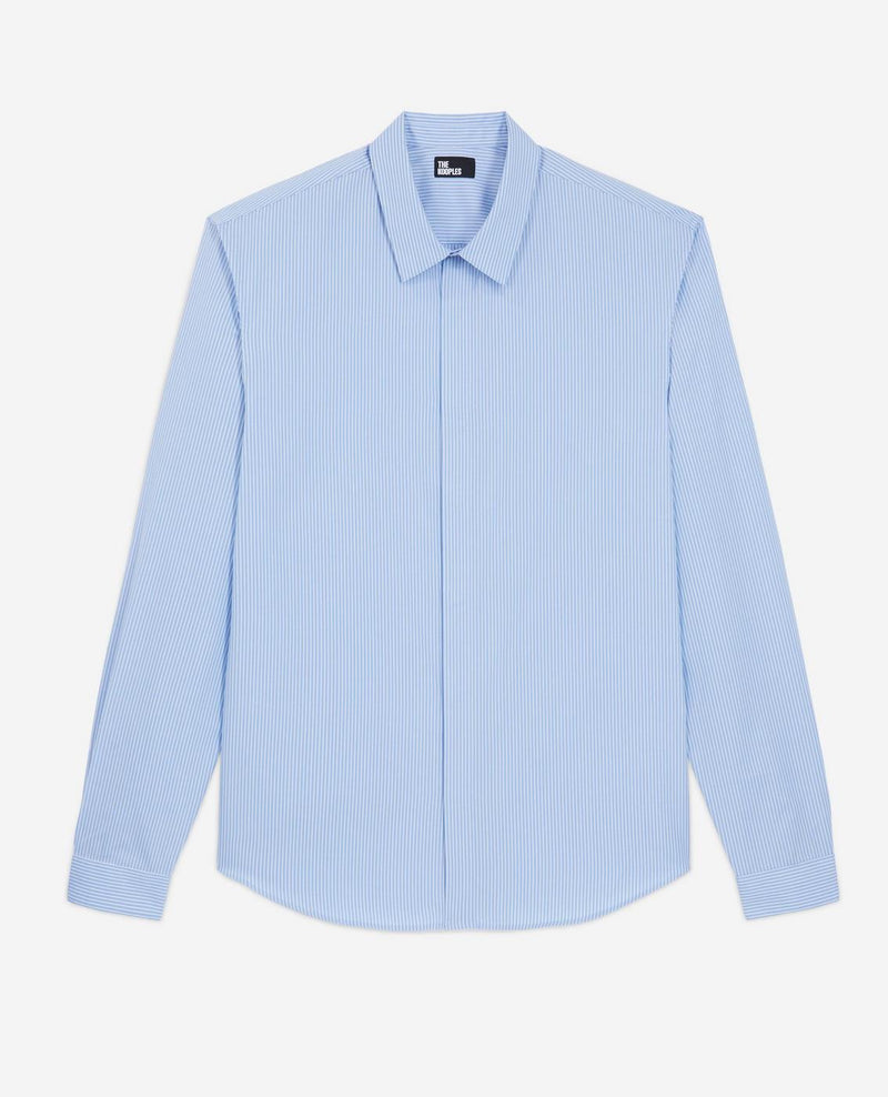 Chemise Slim - Ciel Et Blanc - Homme