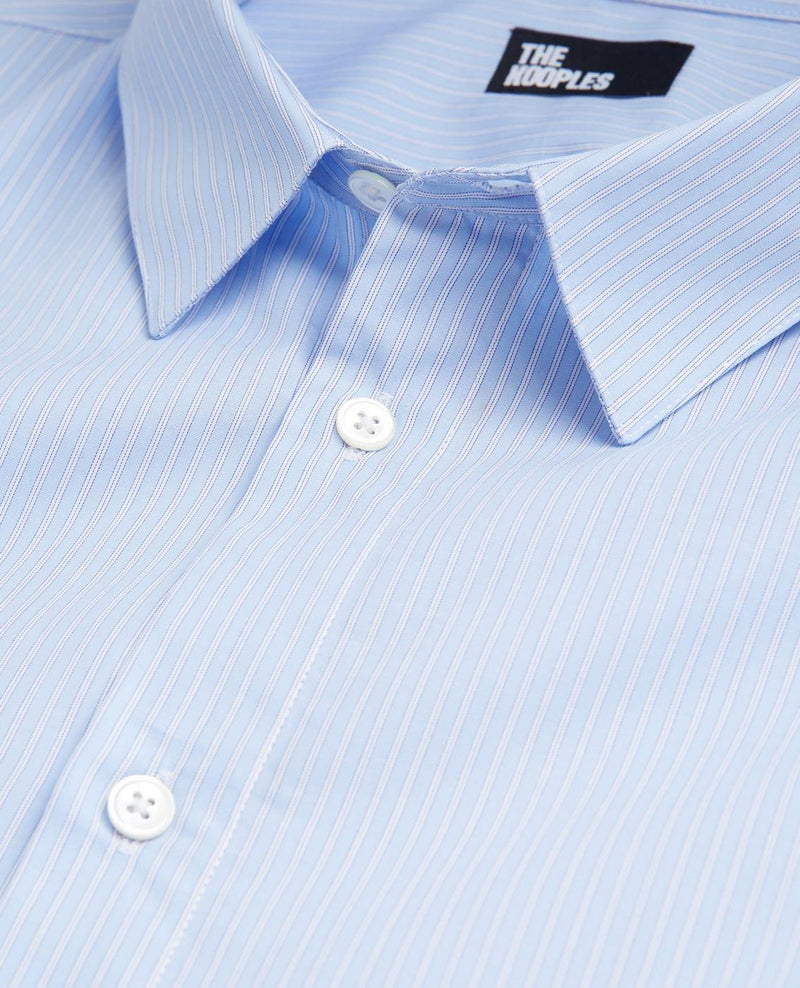 Chemise Slim - Ciel Et Blanc - Homme