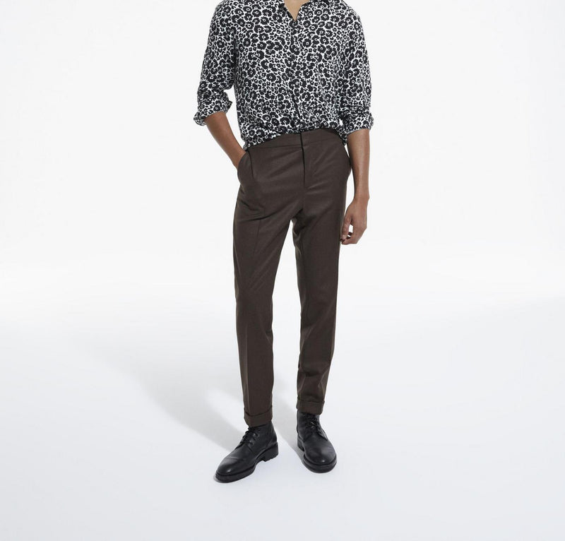 The Kooples - Chemise Slim Decintree Printee Bicolore - Homme