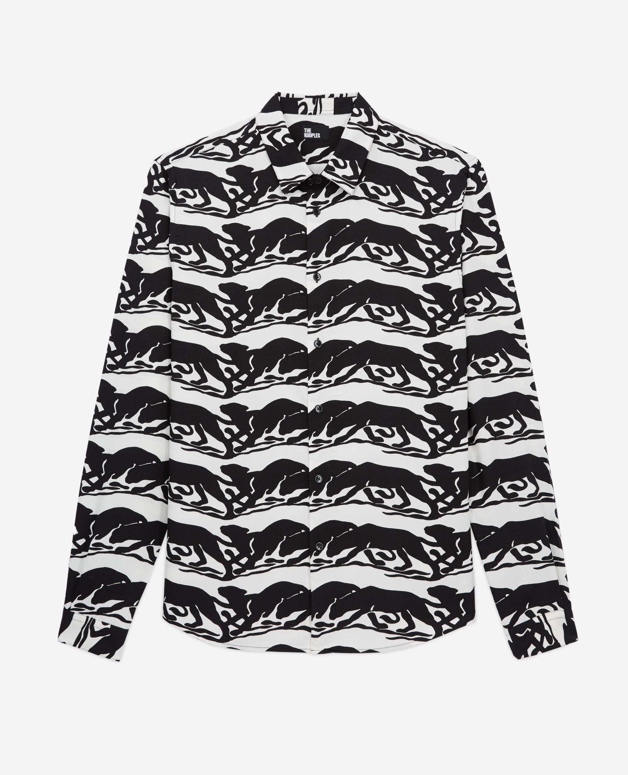 The Kooples - Camisa Regular - Negro y Blanco - Hombre