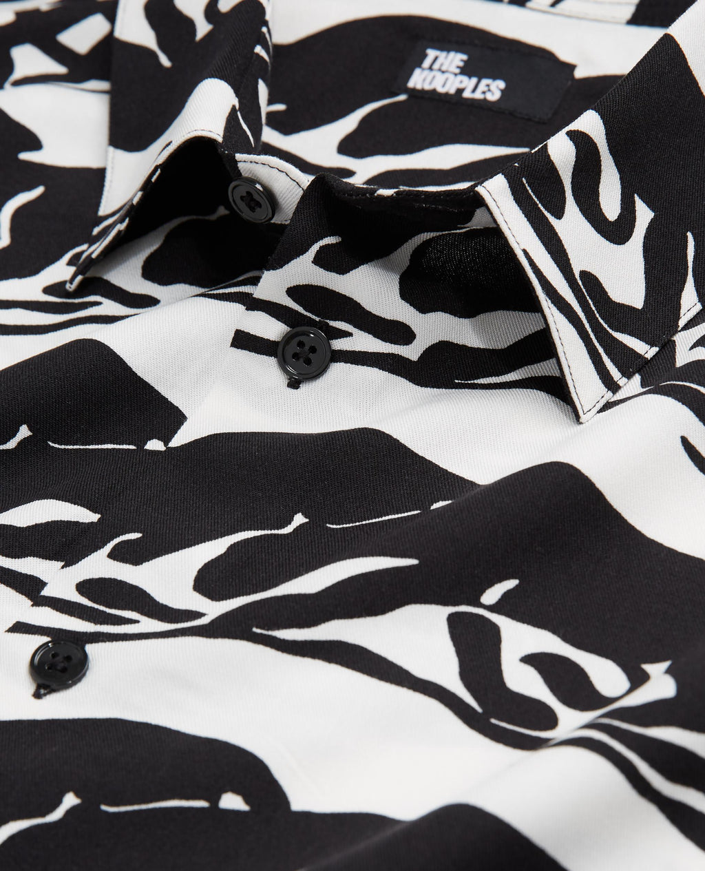 The Kooples - Camisa Regular - Negro y Blanco - Hombre