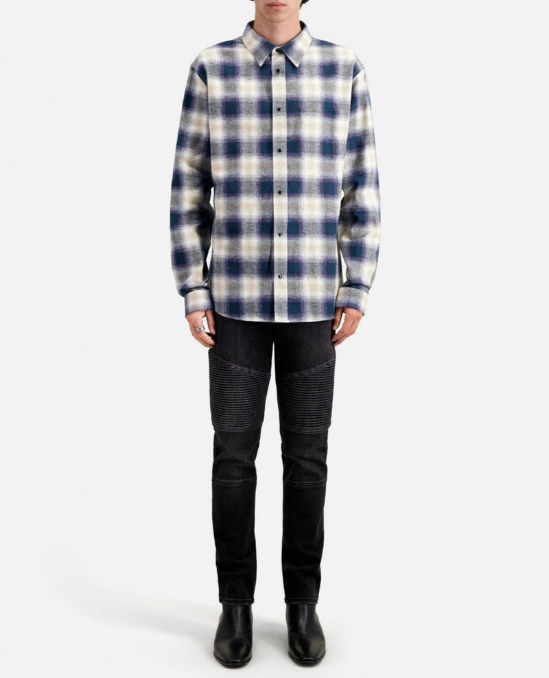 Camisa a cuadros de manga larga - Hombre