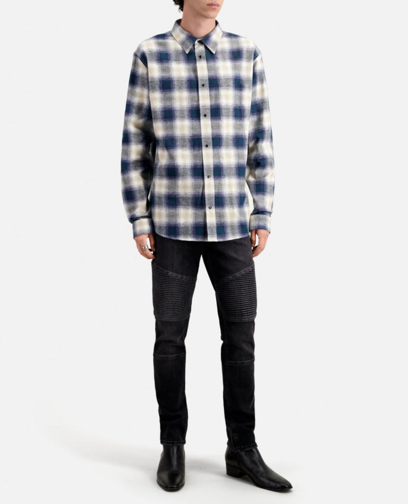 Camisa a cuadros de manga larga - Hombre