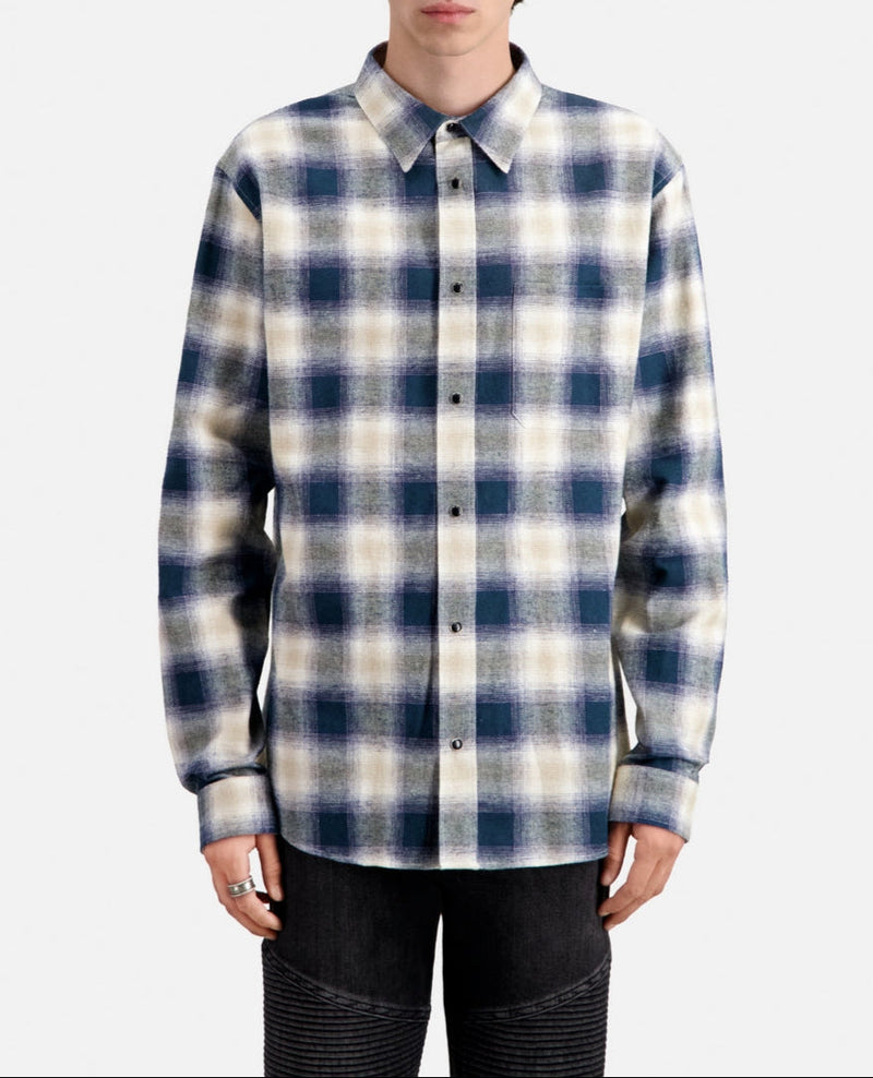 Camisa a cuadros de manga larga - Hombre