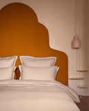 Housse De Couette - Lin - Finition Bourdon - Moka Liseré Noir