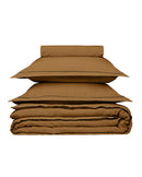 Housse De Couette - Lin - Finition Bourdon - Bronze Liseré Noir