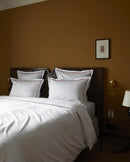 Housse de couette Satin de coton - Blanc bourdon Rouge Basque