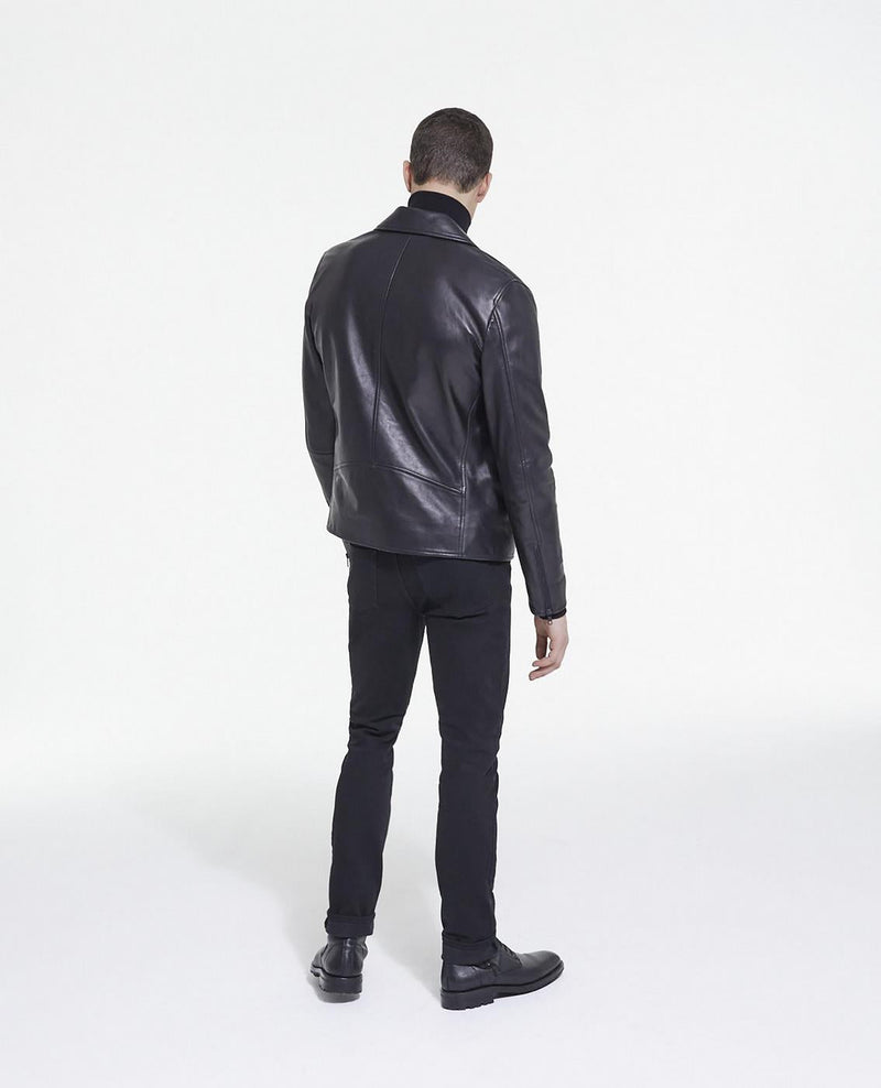 Blouson Forme Biker En Cuir - Homme