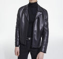 Blouson Forme Biker En Cuir - Homme