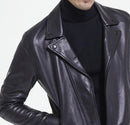 Blouson Forme Biker En Cuir - Homme