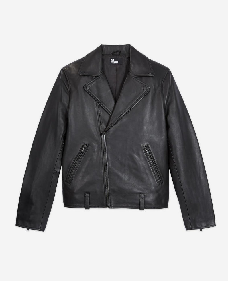 Blouson Forme Biker En Cuir - Homme