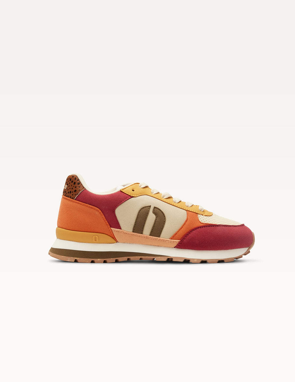 Baskets Basses Aline - Bordeaux Ivoire Moutarde - Femme