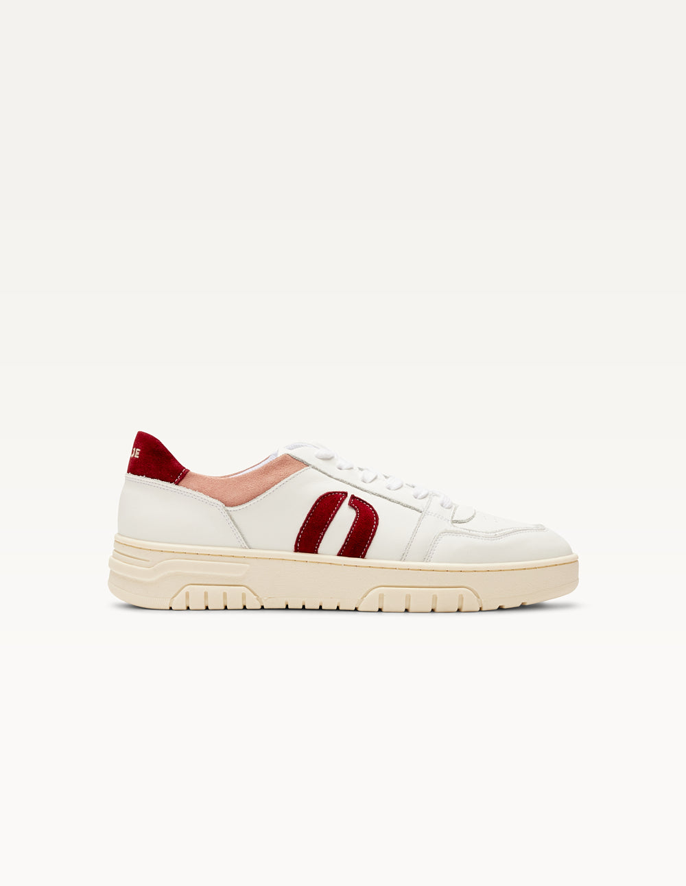 Baskets Basses Nora - Blanc Bordeaux Rose Clair - Femme
