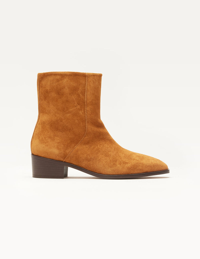 Bottines Sybille - Suède Ambre