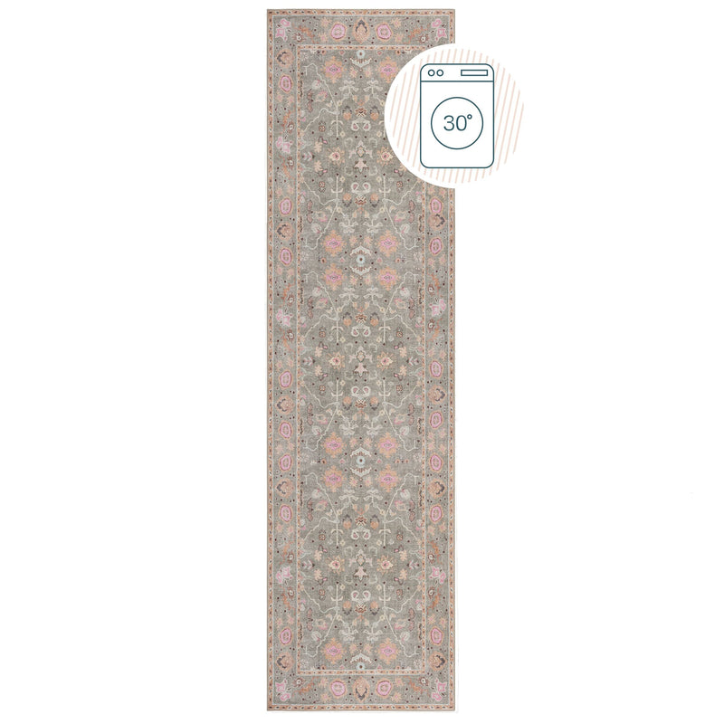 Tapis Lavable De Couloir Una Floral