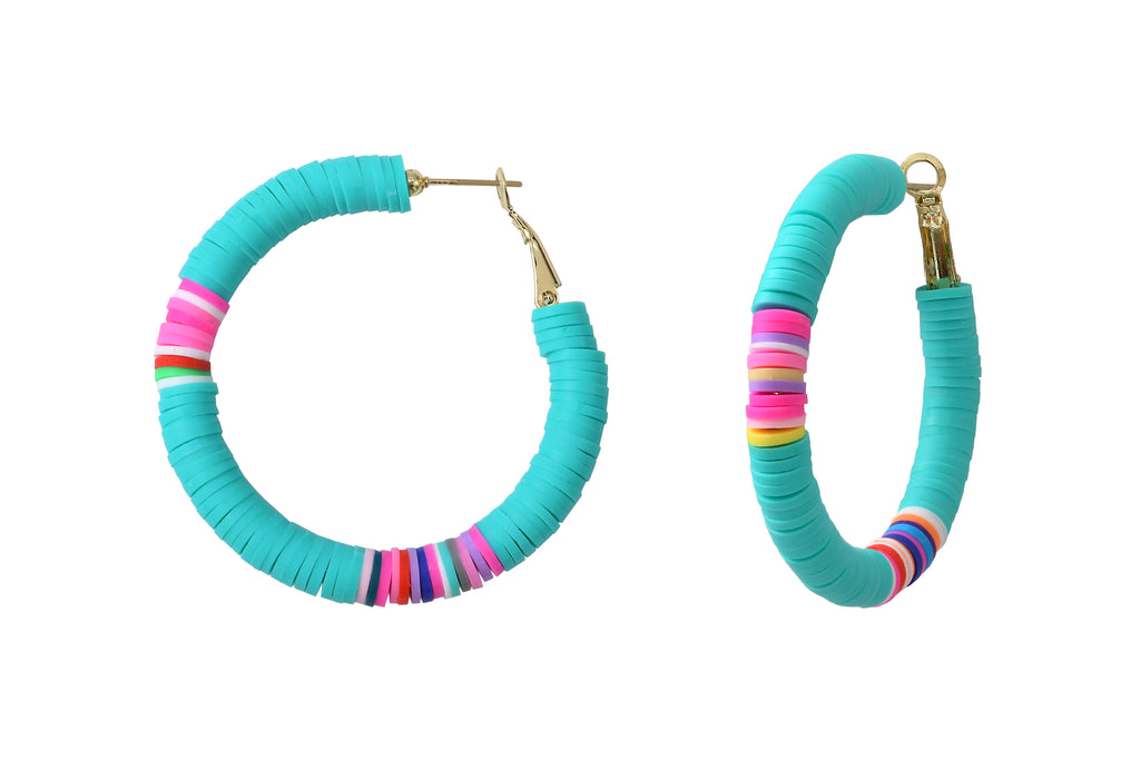Pendientes de aro azul Heichi