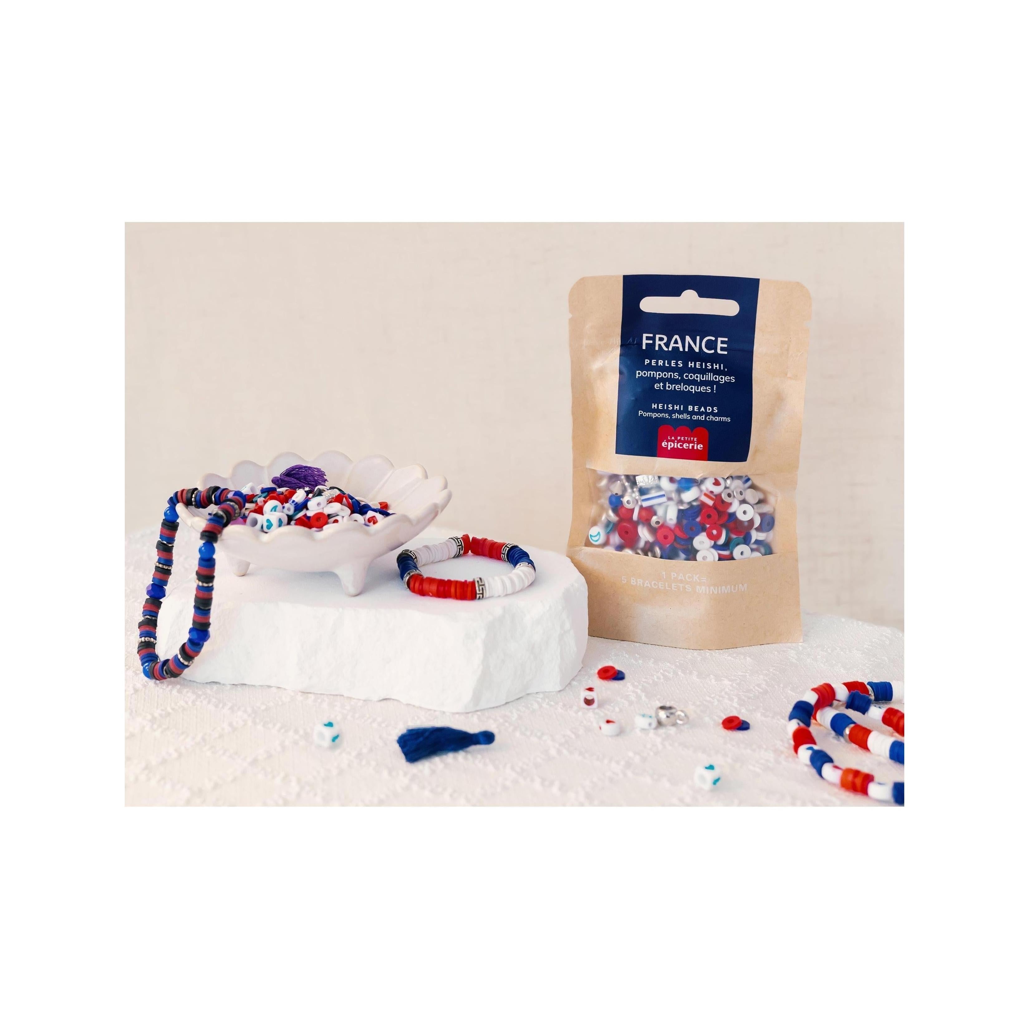 Mix of Heishi Beads and Charms - France