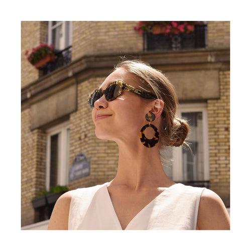 Boucles D'Oreilles Helena - Ecaille Marron