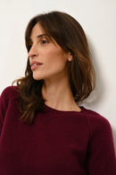 Jersey Cuello Redondo - Helen - Burdeos