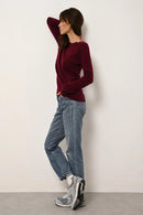 Jersey Cuello Redondo - Helen - Burdeos