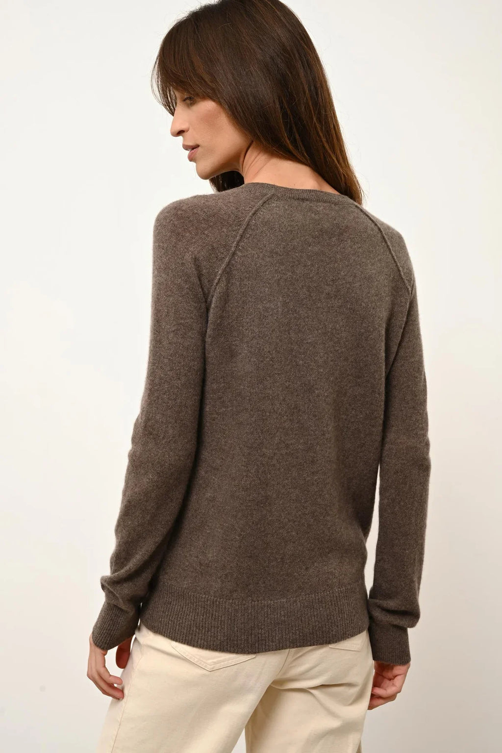 Pull Col Rond - Helen - Taupe Chiné
