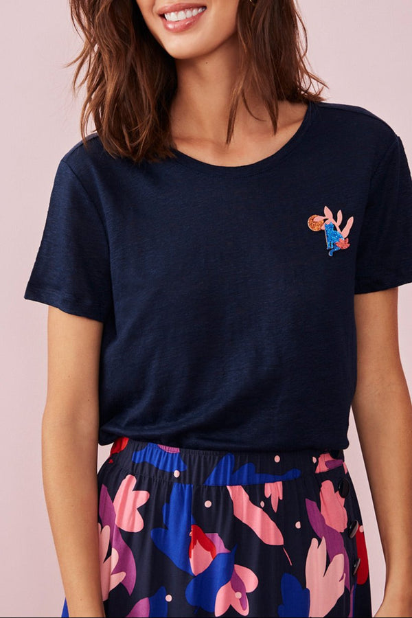 Camiseta Heliane - Azul marino