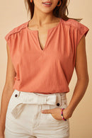 Hemette T-Shirt - Terracotta