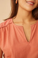 Hemette T-Shirt - Terracotta