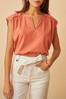 Hemette T-Shirt - Terracotta
