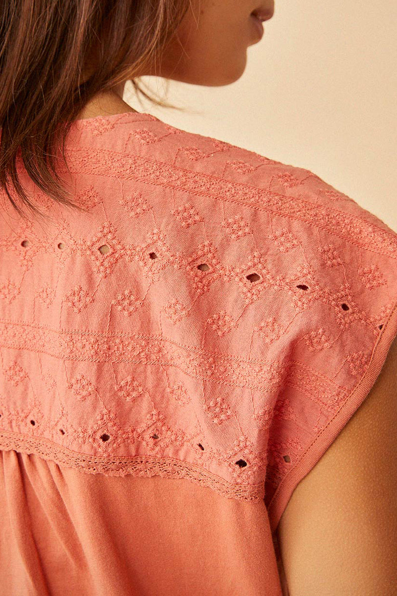 Hemette T-Shirt - Terracotta