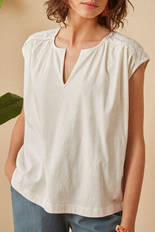 Tee Shirt Hemette - Creme