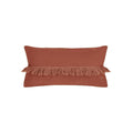 Housse De Coussin En Lin Lavé À Finitions Frangées - Rouge