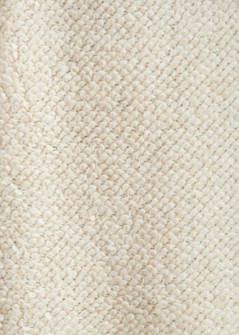 Bouclette Knit Scarf - Beige