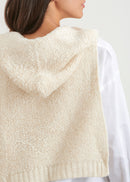 Shoulder-covering plastron in bouclette knit - ECRU#couleur_ECRU