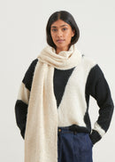 Bouclette knit scarf - ECRU#couleur_ECRU