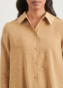 Plain long-sleeved shirt - BEIGE#couleur_BEIGE