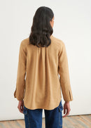 Plain long-sleeved shirt - BEIGE#couleur_BEIGE